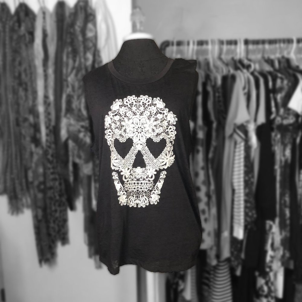 Fifth Sun Black Skull Tank